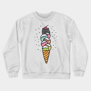 cat ice cream Crewneck Sweatshirt